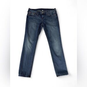 Women’s True Religion Mid-Rise Section Skinny Denim Jeans